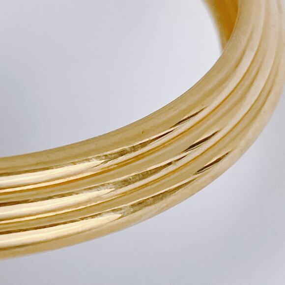 Vintage Signed Trifari 1960s Bangle Bracelet Multi-Strand Mid Century Gold Tone - Picture 9 of 11